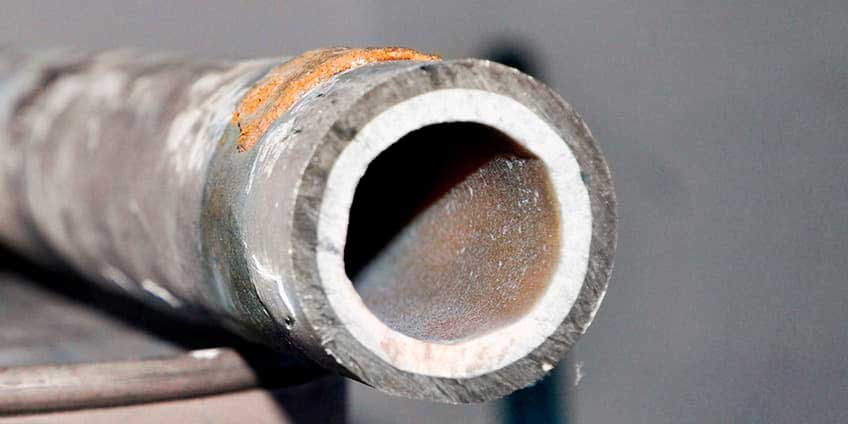 Tubería con cal